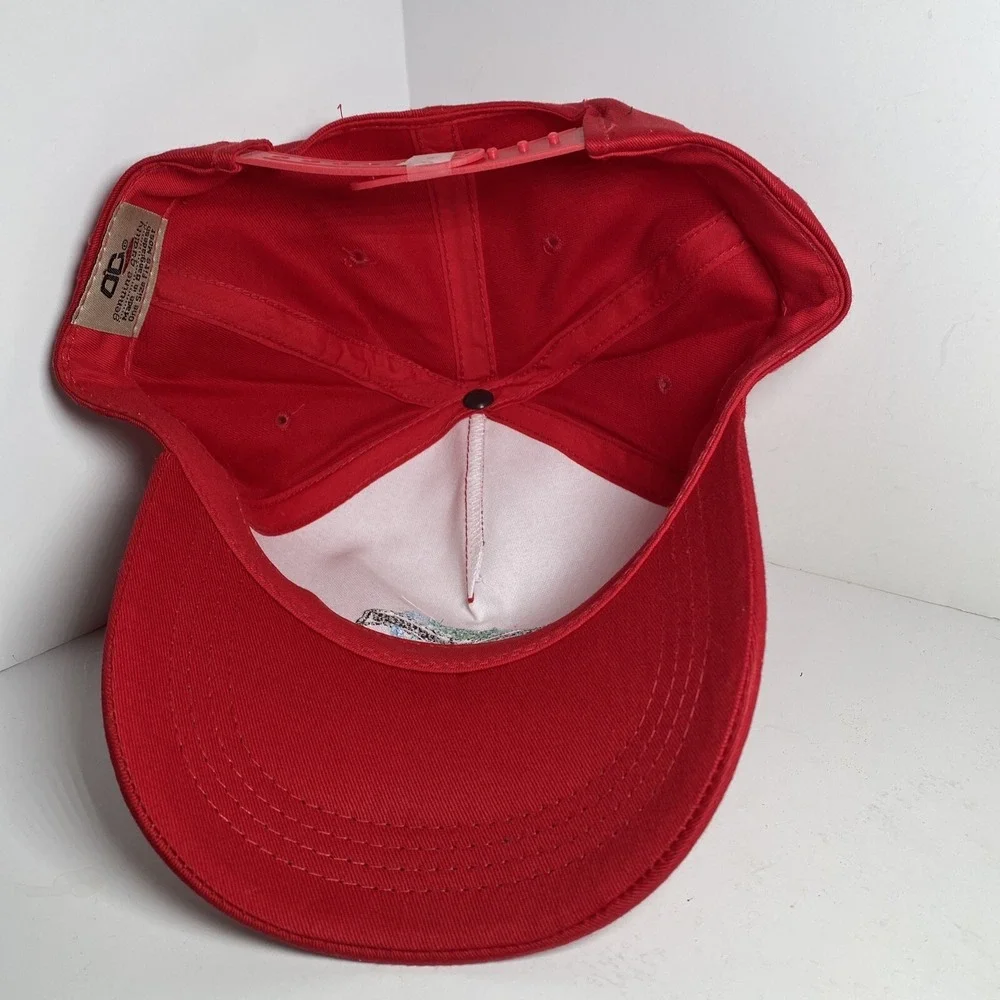 Vintage GOOD EARTH EQUIPMENT Snapback Baseball Hat Cap Embroidery Tools Red Gift - Picture 7 of 12